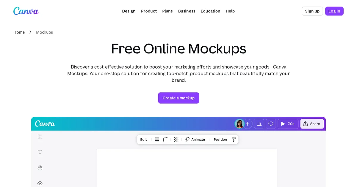 Screenshot von Smartmockups