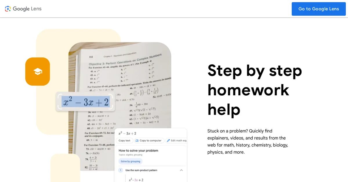 Screenshot von Socratic by Google