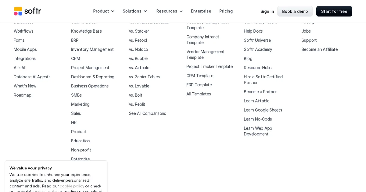 Screenshot von Softr AI Co-Builder