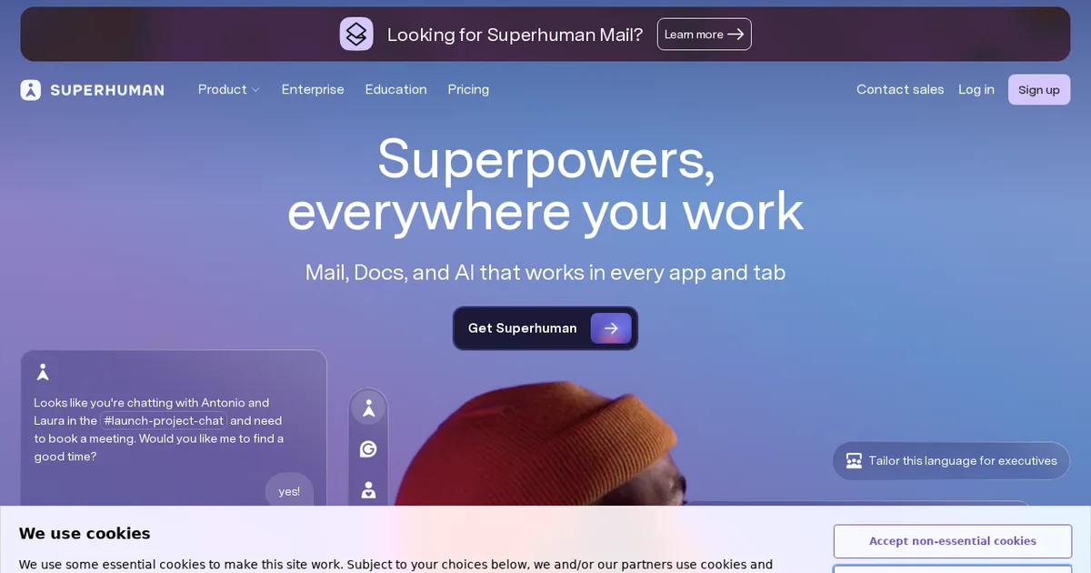 Screenshot von Superhuman