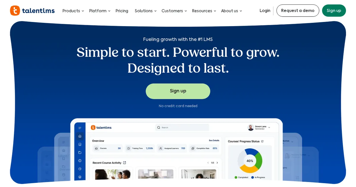 Screenshot von TalentLMS AI