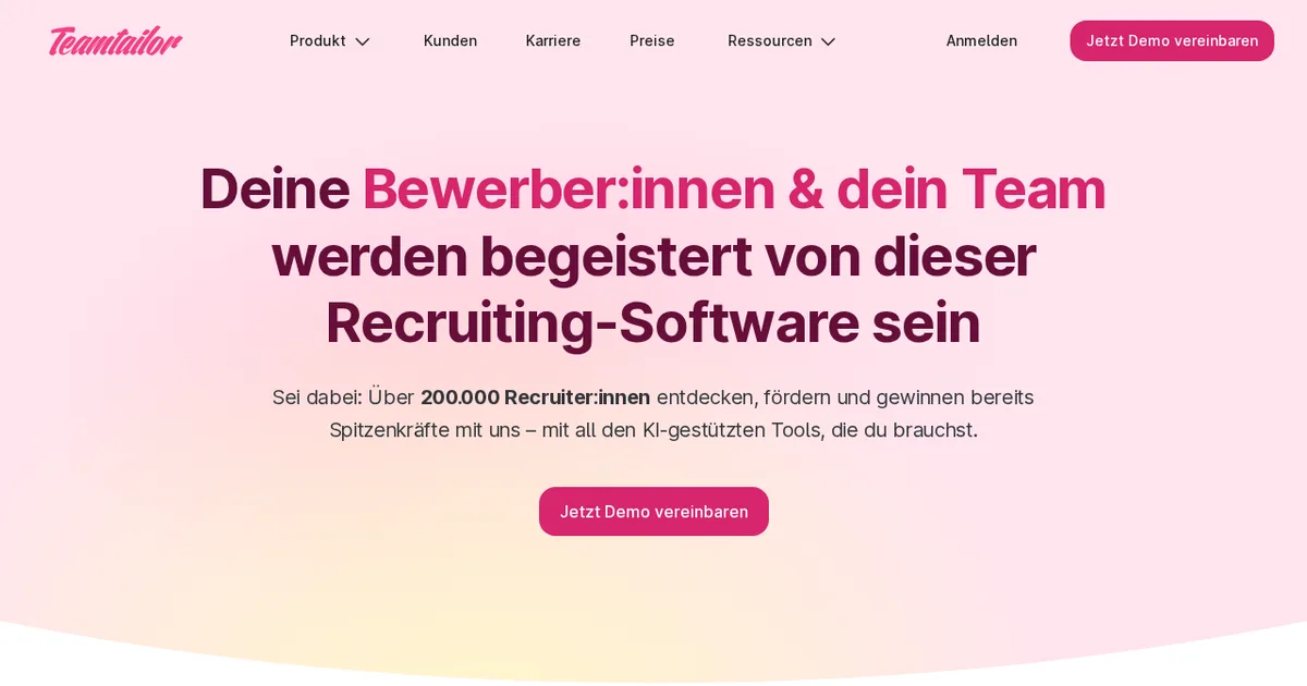 Screenshot von Teamtailor
