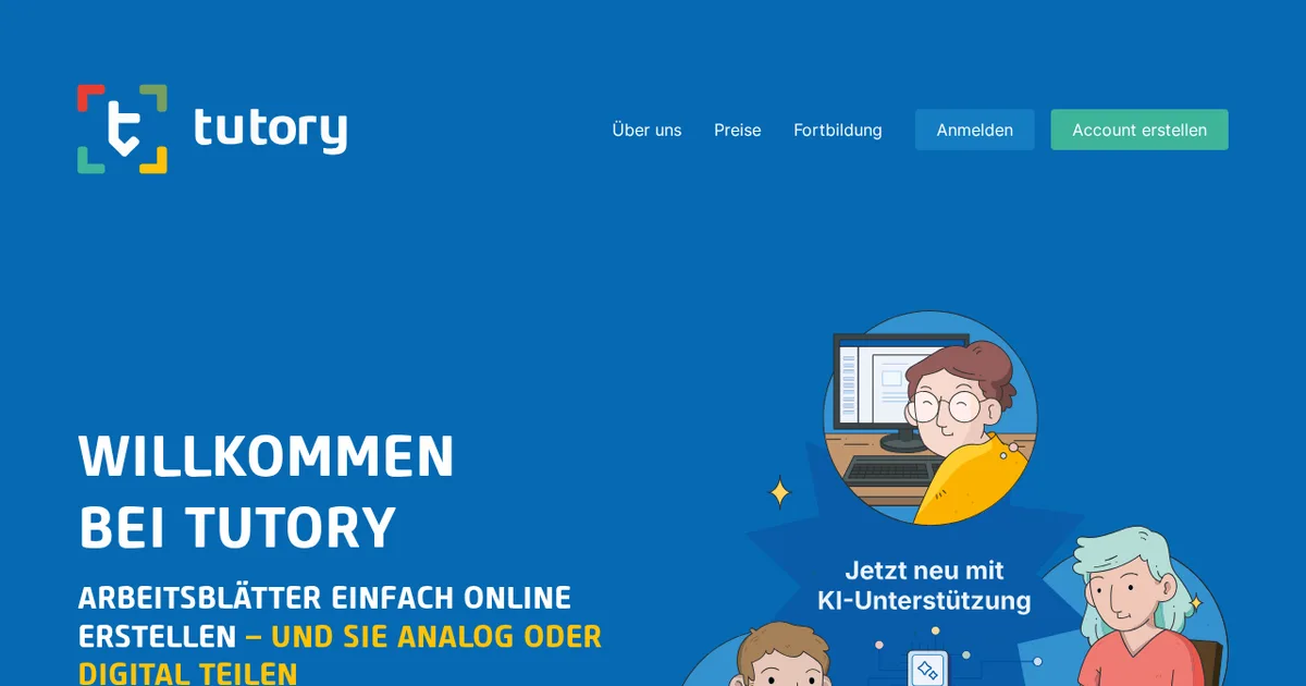 Screenshot von Tutory