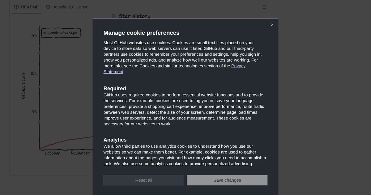 Screenshot von VoxCPM2