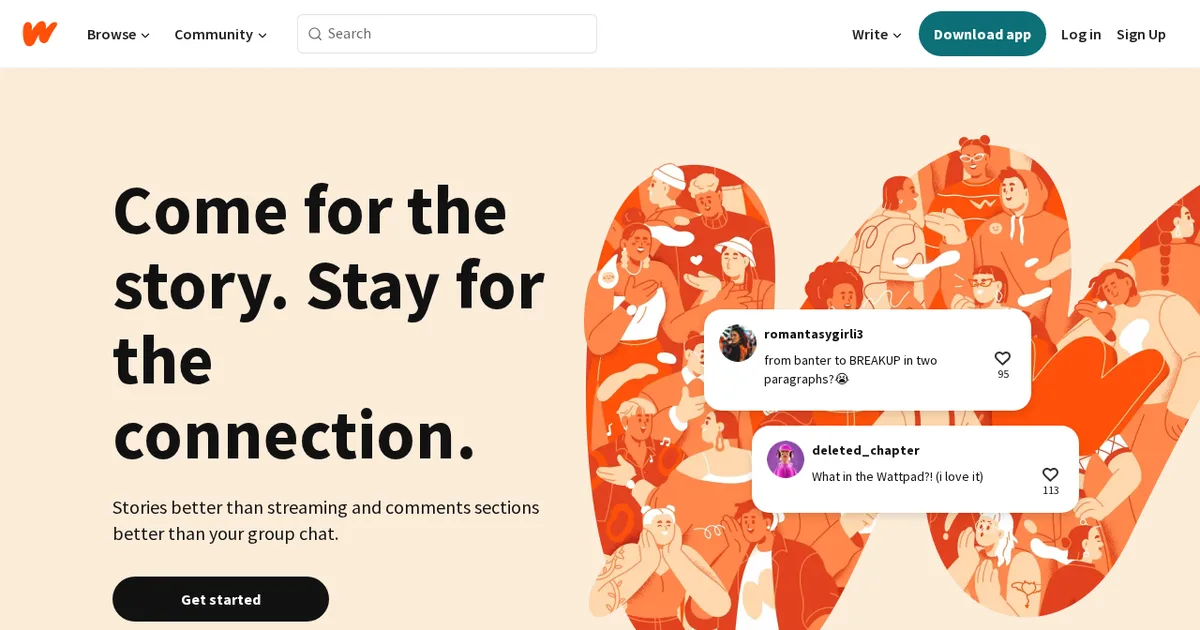 Screenshot von Wattpad AI