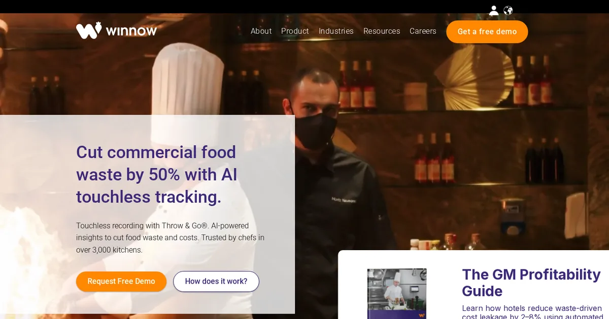 Screenshot von Winnow Vision