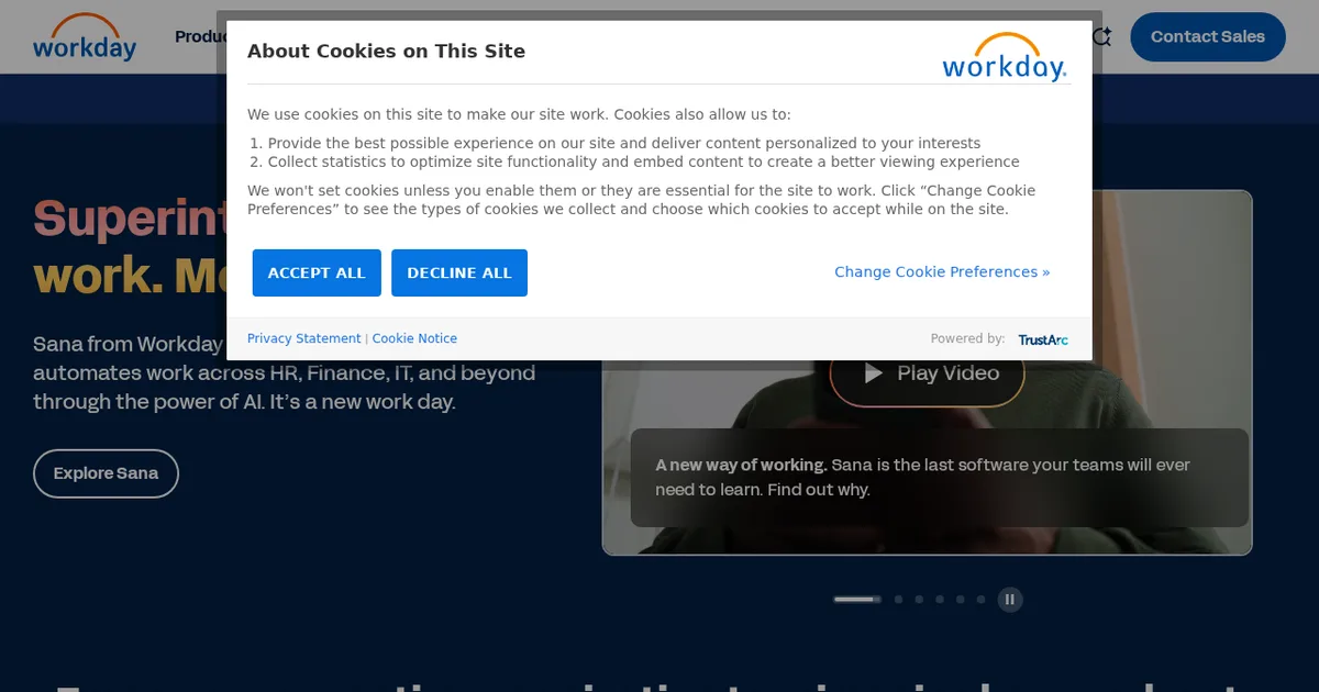 Screenshot von Workday AI