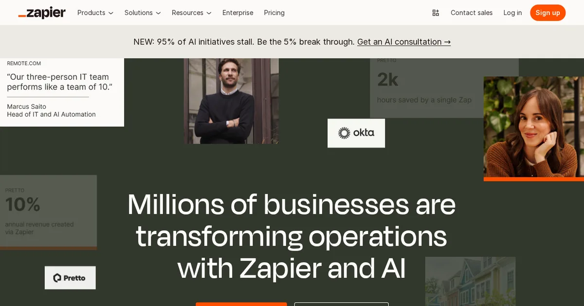 Screenshot von Zapier AI Actions