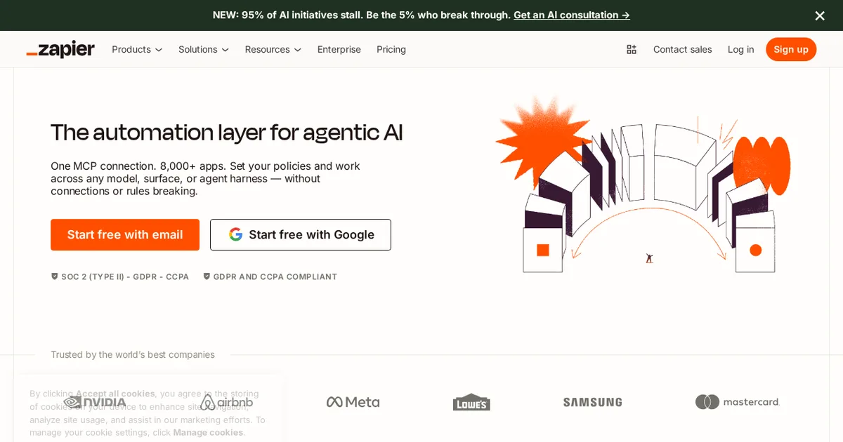 Screenshot von Zapier AI